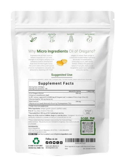 Aceite De Orégano 6000 Mg 60 capsulas