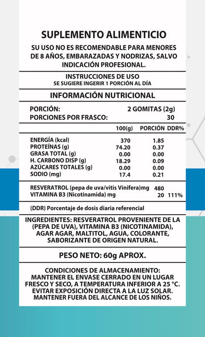 Gomitas NAD+ Resveratrol Vidanova