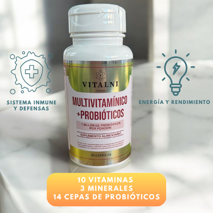 Multivitaminicos Probioticos 60Cap