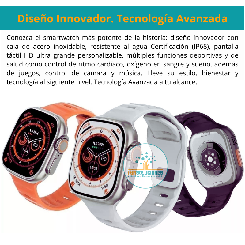 🧠 Smartwatch Ultra Resistente al Agua