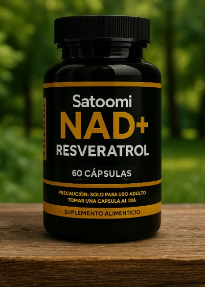 Resveratrol + NAD™ Satoomi Suplemento Antienvejecimiento y Energía celular, en una sola cápsula