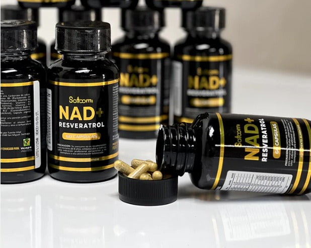 Resveratrol + NAD™ Satoomi Suplemento Antienvejecimiento y Energía celular, en una sola cápsula
