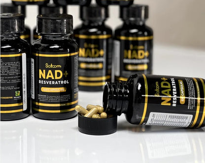 Resveratrol + NAD™ Satoomi Suplemento Antienvejecimiento y Energía celular, en una sola cápsula