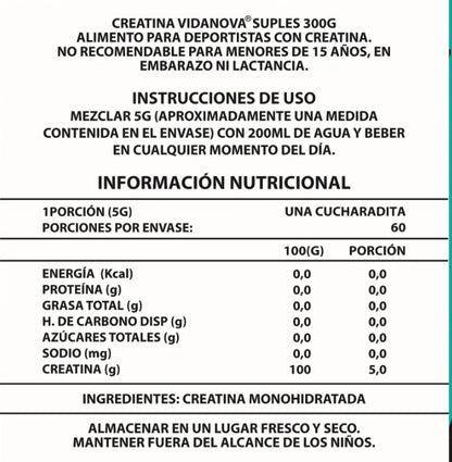 Creatina PRO™ Monohidratada Micronizada 300 g