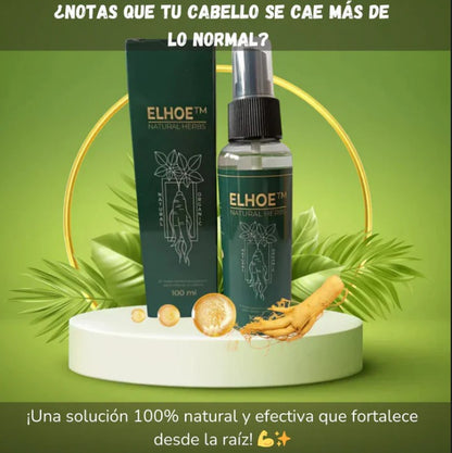 🌿 Tónico Capilar ELHOE™ – Detén la caída y recupera tu cabello con ingredientes naturales