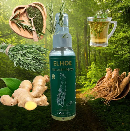 🌿 Tónico Capilar ELHOE™ – Detén la caída y recupera tu cabello con ingredientes naturales
