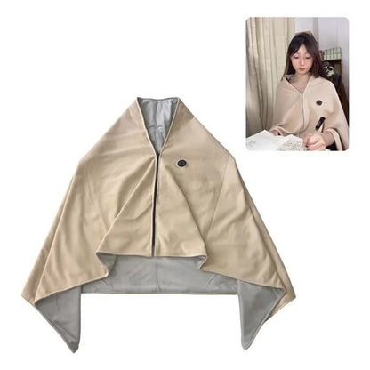 MANTA PONCHO TÉRMICO USB — Tu calor instantáneo, portátil y sin cables engorrosos.