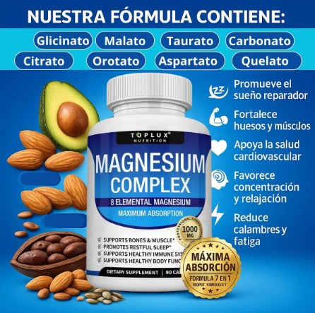 TOPLUX- 8 Tipos de Magnesio Premium