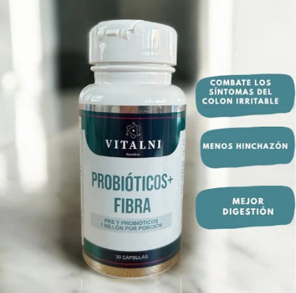 Probioticos y Fibra (Inulina) 30 Caps