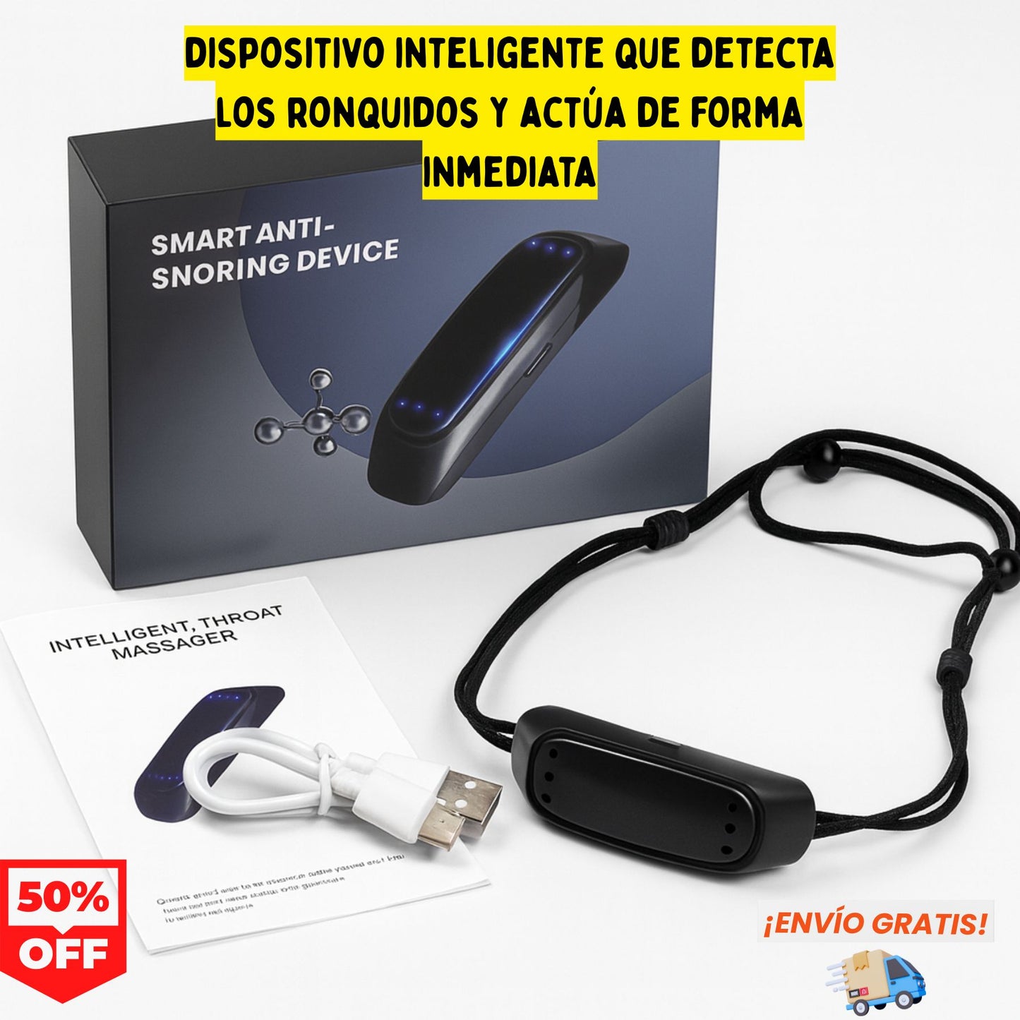 Dispositivo Antirronquidos Inteligente – Tecnología Médica Certificada CE