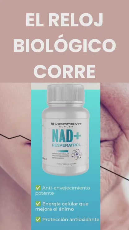 🧬 Recupera tu energía y juventud celular con NAD+ Resveratrol™